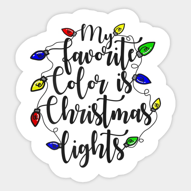 my favorite color is christmas lights Sticker by Barnard